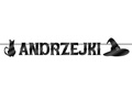 Baner Andrzejki Kot i kapelusz czarny - 500 cm - 1 szt.