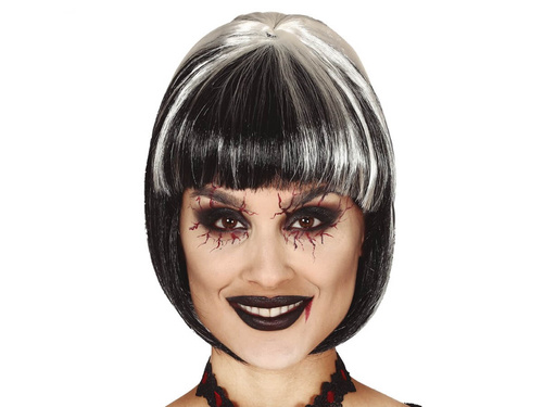 Wig with white streaks  - 1 pc