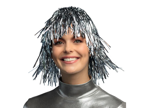 Wig Metallic silver