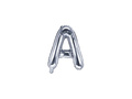 Foil balloon letter "A" silver - 35 cm