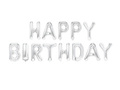 Happy Birthday foil balloon - silver