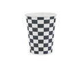 Birthday cups Chessboard Cars - 220 ml - 6 pcs.