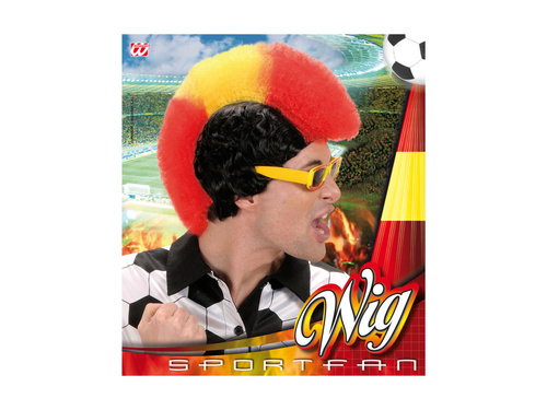 Czerwono-żółto-czerwona peruka kibica - Hiszpania