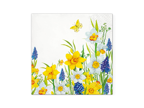 Easter napkins Spring daffodils - 33 cm - 20 pcs.