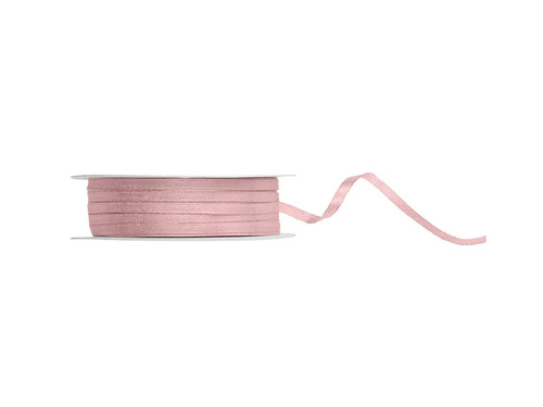 Satin ribbon, light dirty pink, 3 mm / 50 m, 1 pcs.