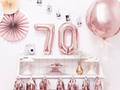 Foil balloon number 7 golden pink - 35 cm