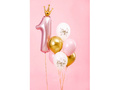 Set of latex balloons One for a girl's birthday - 30 cm - 6 pcs.