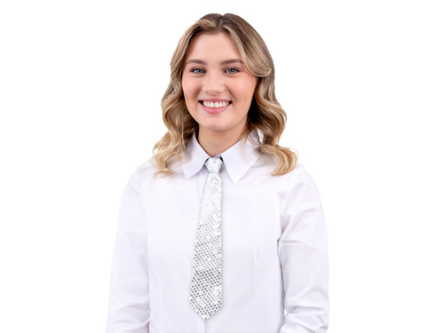 Cekinowy krawat - srebrnym - 36 cm - 1 szt.