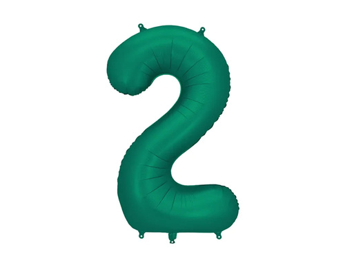Number 2 Bottle Green Foil Balloon - 86 cm - 1 pc
