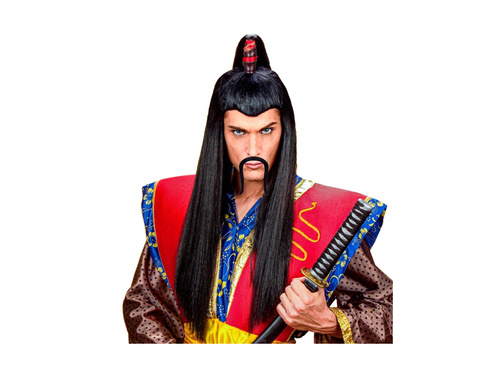 Długa peruka japońskiego Samuraja