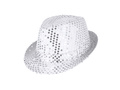 Kapelusz z cekinami srebrny - 1 szt.