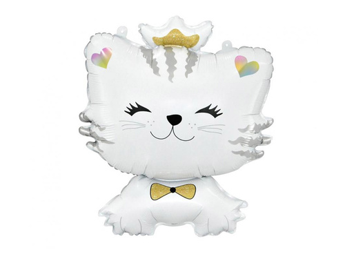Foil ballonn White cat - 39 x 49 cm