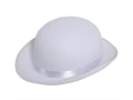 White felt bowin hat