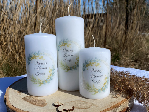 Świeca na Komunię Świętą - 15 cm - 1 szt.