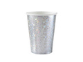 Holographic silver cups - 270 ml - 10 pcs.