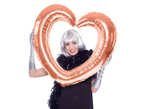 Balon foliowy serce jako ramka do zdjęć - 80x70 cm