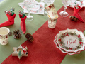 Decoration glitter table runner - red - 28 cm x 3 m - 1 pcs.