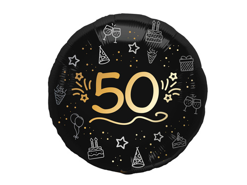50th Birthday Balloon - 45 cm - 1 pc