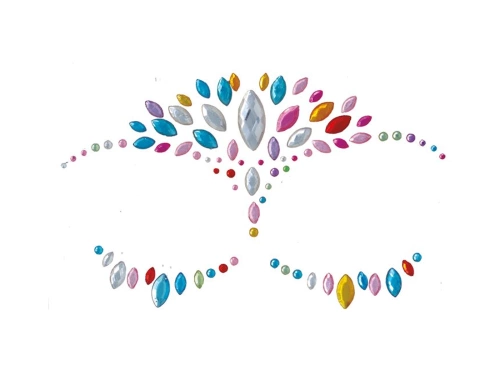 Colours adhesive face jewellery