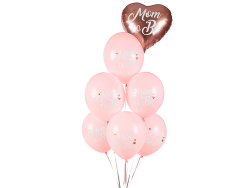 Mom to Be light pink latex balloons - 30 cm - 6 pcs.