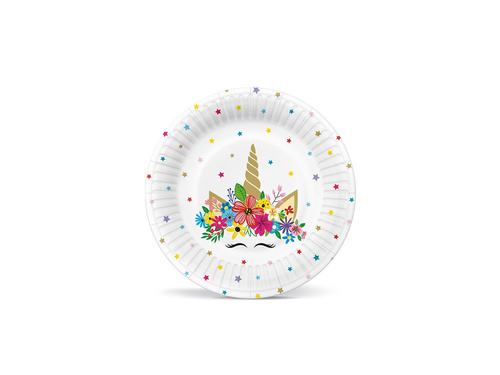 Paper Plates Unicorn - 18 cm - 8 pcs