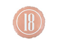 Foil balloon for the eighteenth birthday party rose gold - 46 cm - 1 pc.