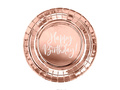 Birthday plates Happy Birthday pink gold - 18 cm - 6 pcs.