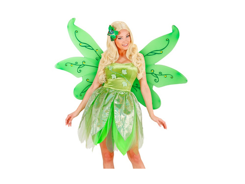 Zielone skrzydła Maxi z kryształkami 125×72 cm