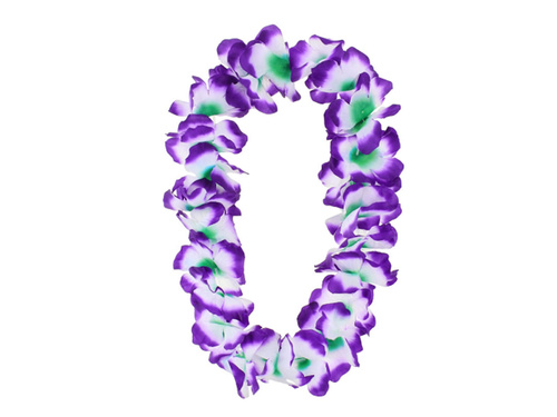 Naszyjnik girlanda hawajska fioletowe kwiatki - 1 szt.