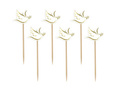 Golden dove cupcake pickers for the First Holy Communion - 6 pcs.