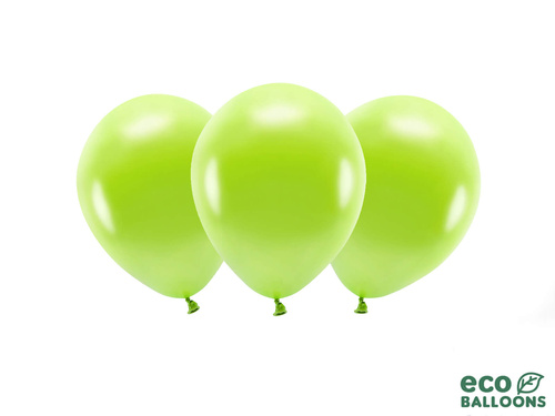 EKO metalized latex balloons green apple - extra large - 10 pcs.