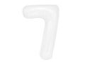 Balon foliowy biała cyfra 7 - 100 cm - 1 szt.
