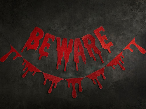 Krwawy Baner na Halloween - 2 m - 1 szt. 