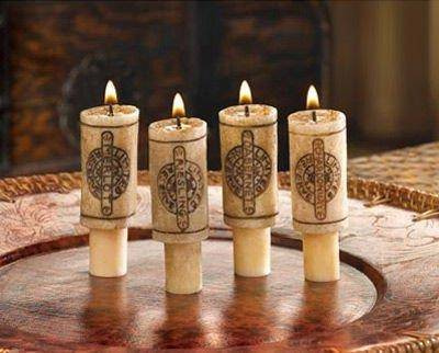 Wine cork candles