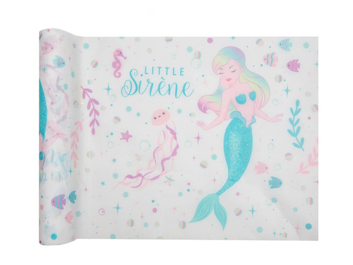 Birthday runner Mermaid - 30 cm x 5 m - 1 pcs.