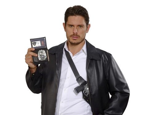 Metal police badge - 1 pc