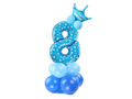 Set of balloons with the number eight blue - 15 pcs.