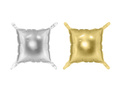 Balony foliowe Kwadraty złoto-srebrne - 35 x 35 cm - 4 szt.