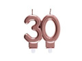 Candle for 30th birthday rose gold - 7,5 cm - 1 pcs.