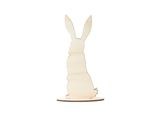 Wooden decoration Hare - 1 piece.
