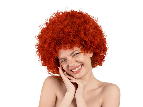 Peruka afro bordo - 1 szt.