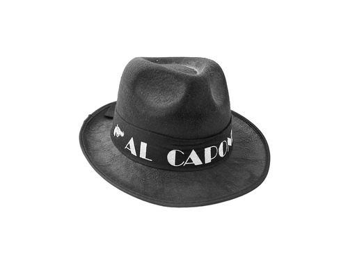 Al Capone gangster hat - black - 1 piece.