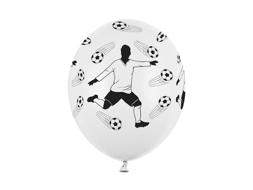 Balony lateksowe Piłkarz - 30 cm - 6 szt.