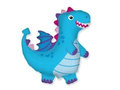 Foil balloon Dragon blue - 92 x 92 cm - 1 pc.
