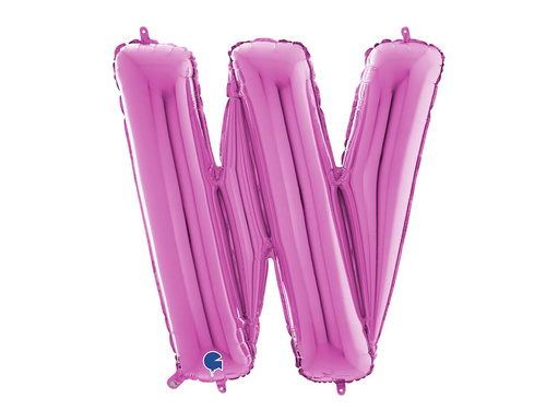 SuperShape Letter "W" Pink Foil Balloon - 66 cm - 1 pc