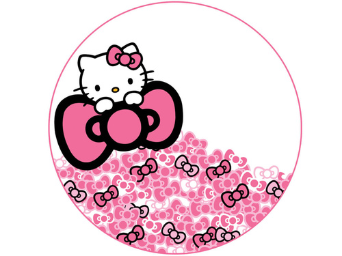 Decorative Hello Kitty cake wafer - 20 cm