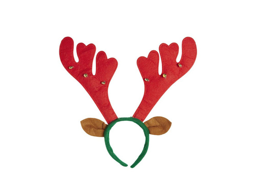 Rogi renifera z dzwonkami i uszami