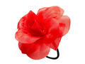 Red flower hair tie - 1 pc