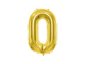 Foil balloon number 0 gold - 72 cm - 1 pc.