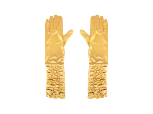 Rękawiczki karnawałowe złote długie - 42 cm